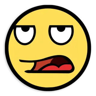 🤨 Emoji, Visage, Expression, Jaune, Autocollant whatsapp sticker