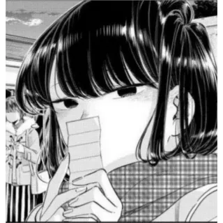 🙂 Komi Shouko Komi Can't Communicate Komi Can't Communicate, anime, manga, Komi Shouko, cute, girl whatsapp sticker