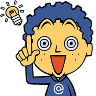 ☝ idea, lightbulb, cartoon, thinking, innovation telegram sticker