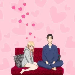 ❤️ Anime, Coppia, Amore, Cuori, Romance telegram sticker