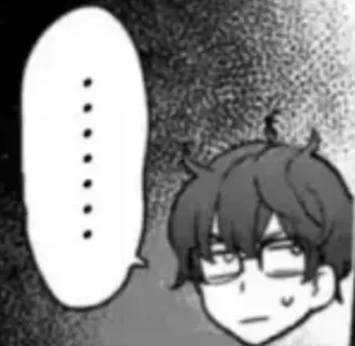 😶 ...... Anime, Manga, Dymek, Kropki, Wyraz, Kreskówka telegram sticker
