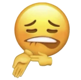 😩 emoji, shy, awkward, nervous, finger gun whatsapp sticker