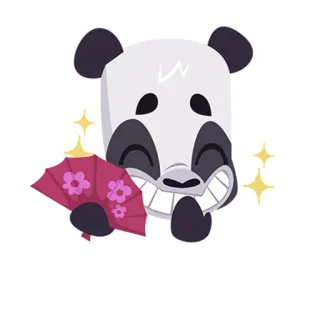 😅 Panda, Animal, Fan, Flores, Lindo telegram sticker