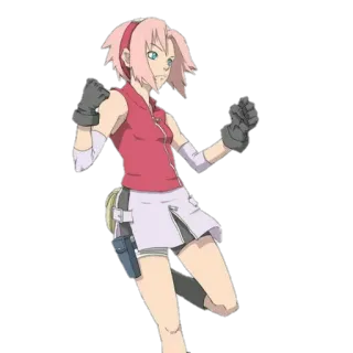 👊 Sakura Naruto anime, Sakura Haruno, Naruto, ninja, fighting telegram sticker
