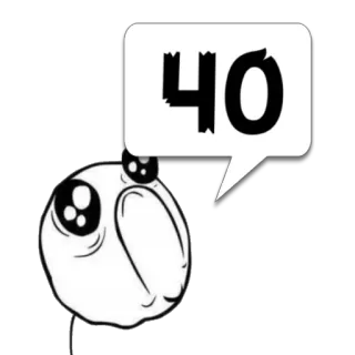 😼 40 ミーム, 数字, インターネットミーム, 面白い, コミック, 表情 whatsapp sticker