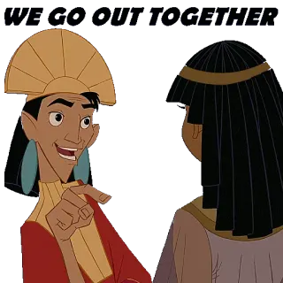 👫 Kuzco The Emperor's New Groove ดิสนีย์, การ์ตูน, ตลก, จักรพรรดิ, สนุก telegram sticker