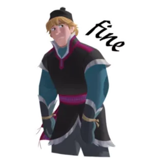 😞 Kristoff Frozen fine animated, disney, character, expression, agreement, attitude, approval telegram sticker