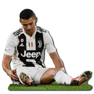 😔 Cristiano Ronaldo voetbal, football, atleet, speler, Cristiano Ronaldo telegram sticker
