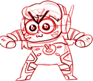 👹 D.Va Overwatch dva, overwatch, video game, kawaii, chibi telegram sticker