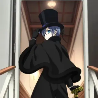 ♥️ Ciel Phantomhive Black Butler anime, manga, black butler, ciel phantomhive, character, victorian, gothic, anime boy telegram sticker