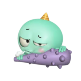 😶 personagem, monstro, bola telegram sticker