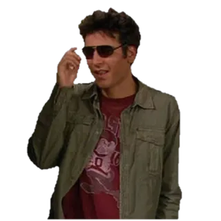 🤦 Ted Mosby How I Met Your Mother serie tv, occhiali da sole, himym, ted, mosby telegram sticker