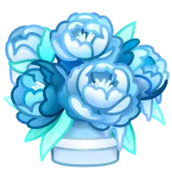 ™️ fiori, bouquet, floreale, fiori blu, vaso, pianta whatsapp sticker