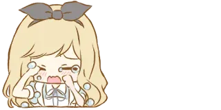 😭 anime, chorando, triste, garota, emocional whatsapp sticker