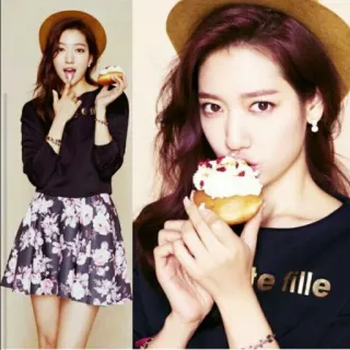 🍩 te fille fashion, woman, donut, portrait, hat, skirt whatsapp sticker