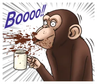 Crazy Funky Monkey @stickerscar telegram stickers
