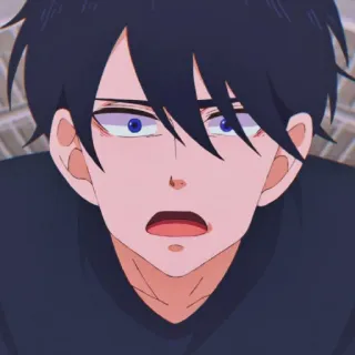 😯 Anime, Dibujos animados, Retrato, Hombre, Personaje telegram sticker