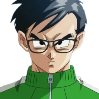 🙁 Gohan Dragon Ball 애니메이션, 드래곤볼, 오반, 안경, 사이어인 telegram sticker
