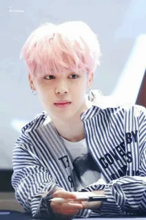 🕸 cover by kpop, jimin, idol, coreano, capelli rosa whatsapp sticker