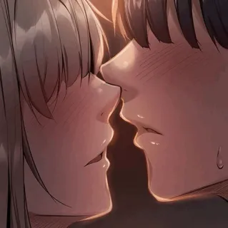 🌒 romance, kiss, couple, love, intimate telegram sticker