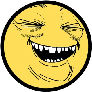 😆 Meme, Emoji, Rire, Drôle, Expression, Visage telegram sticker