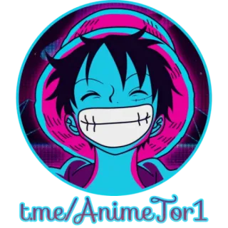 💜 Luffy One Piece t.me/AnimeTor1 动漫, 海贼王, 路飞, 卡通, 漫画 telegram sticker