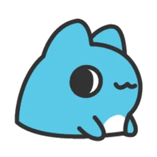 🐮 青, かわいい, 漫画, 動物, 可愛い, 奇抜 telegram sticker