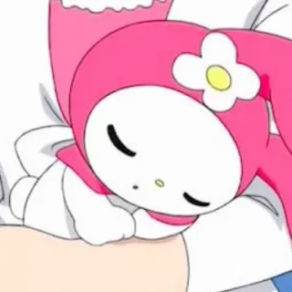 😴 My Melody 마이멜로디, 산리오, 귀여운, 만화, 졸린 telegram sticker