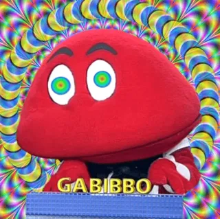 🌀 GABIBBO gabibbo, red blob, cartoon, character, italian television telegram sticker
