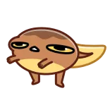🤨 cartone animato, animale, lucertola, divertente whatsapp sticker
