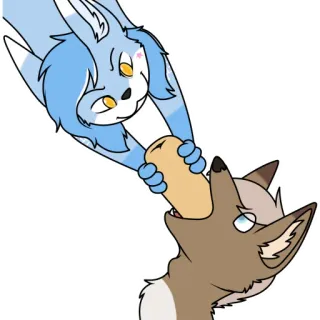 🌮 cartoon, animals, feeding, animated, cute, wholesome telegram sticker
