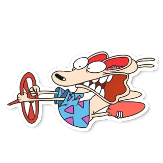 😱 Rocko Rocko's Modern Life Рокко, мультфильм, телешоу, 90-е, Nickelodeon telegram sticker