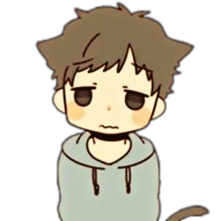 🎀 Anime, Cartoon, Katze, Ohren, Süß, Hoodie telegram sticker