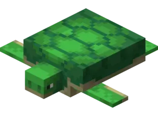 🐢 Minecraft turtle, minecraft, animal, game, pixelated telegram sticker