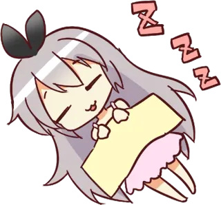 😴 ZZZ schlafend, Anime, Chibi, süß, Cartoon, müde, träumen telegram sticker