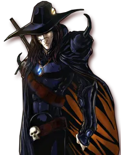 😐 Anime, Espadachim, Sombrio, Fantasia, Capa, Caveira telegram sticker