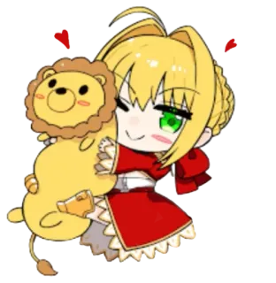😍 อนิเมะ, จิบิ, สิงโต, น่ารัก, คาวาอิ, การ์ตูน telegram sticker