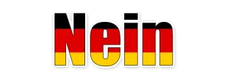 👎 Nein Niemcy, niemiecki, nie, flaga whatsapp sticker