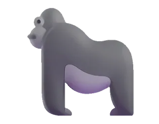 🦍 gorilla, animal, primate, ape, wildlife, mammal telegram sticker