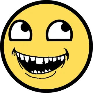 😀 meme, trollface, internet meme, funny, humor, troll telegram sticker
