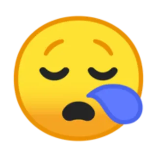 😪 emoji, sleepy, face, tired telegram sticker