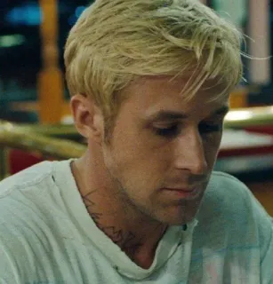 🥶 ryan gosling, attore, film, biondo, ritratto telegram sticker