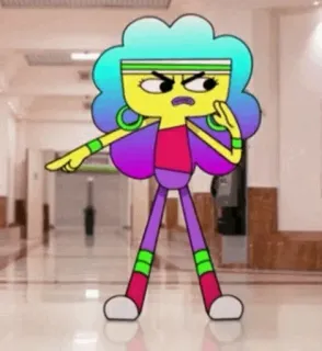 😄 The Amazing World of Gumball cartoon, animated, colorful, character, gumball, angry whatsapp sticker