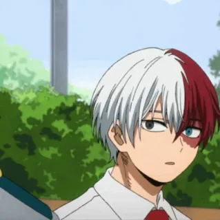 🥢 Shoto Todoroki My Hero Academia Anime, Shoto Todoroki, My Hero Academia, MHA, Postać, Bohater, Uczeń telegram sticker