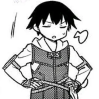 😓 Anime, Mangá, Personagem, Confuso/a, Expressão, Moletom com capuz, Juventude telegram sticker