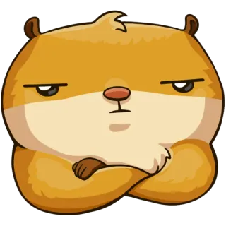 😑 仓鼠, 动物, 可爱, 卡通, 心情, 态度 whatsapp sticker