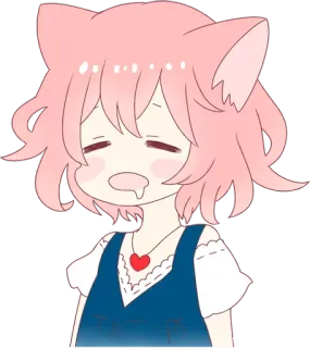 😦 gatto, anime, kawaii, carino, stanco, assonnato, chibi telegram sticker