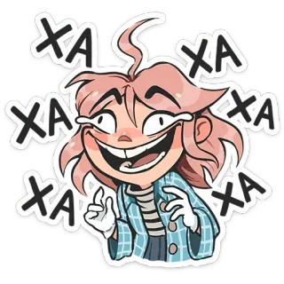 😂 XA XA XA XA XA XA XA Cartoon, Lachen, Lustig, Figur, Sticker, Ausdruck, Comic telegram sticker