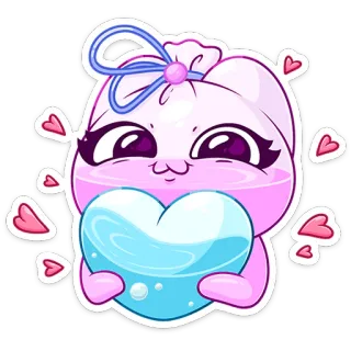 ❤ lindo, kawaii, corazón, adorable, rosa, amor whatsapp sticker