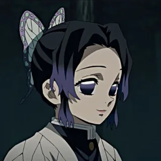 😏 Shinobu Kocho Demon Slayer 애니메이션, 귀멸의 칼날, 코쵸 시노부, 스티커 telegram sticker